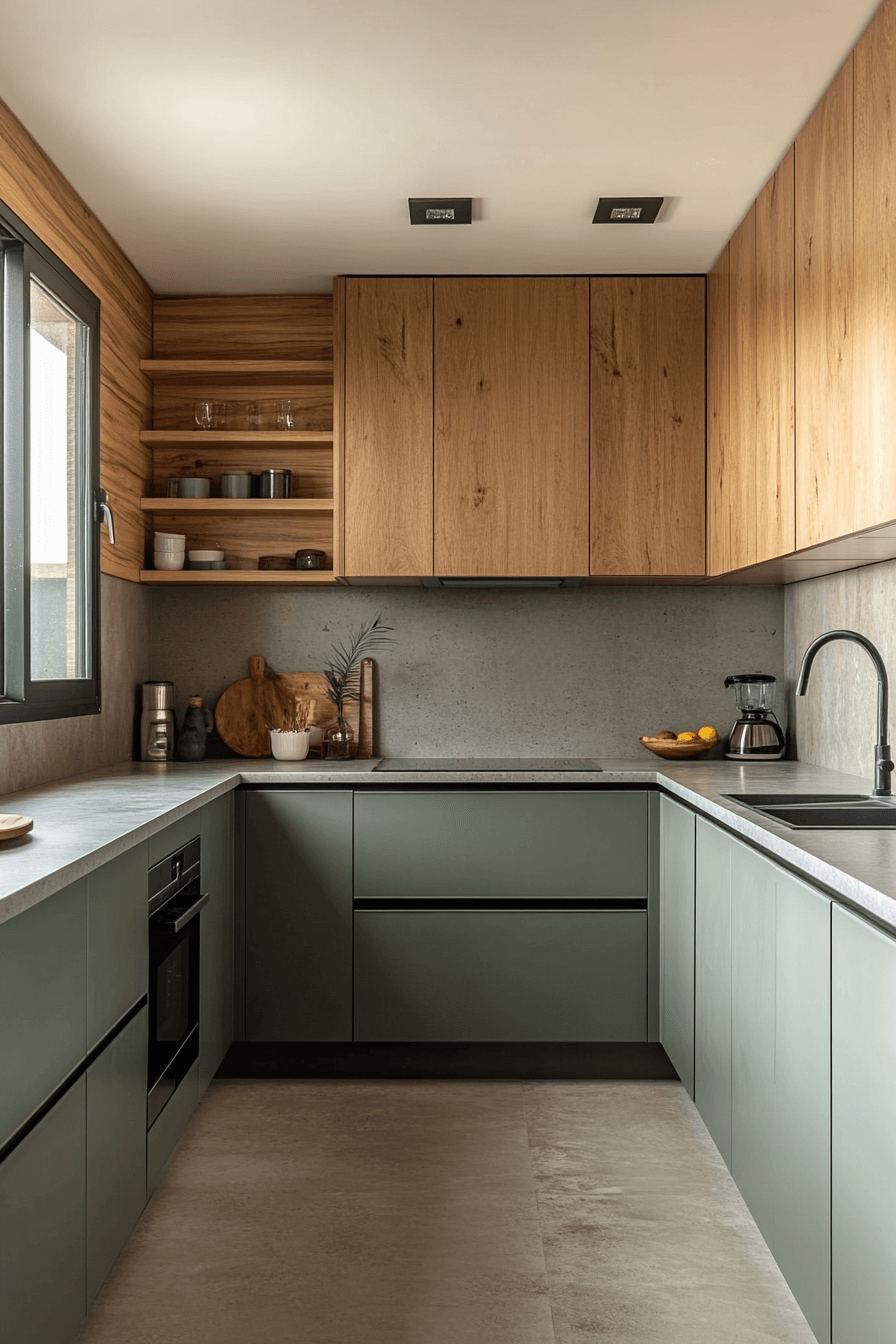 clary sage kitchen cabinets