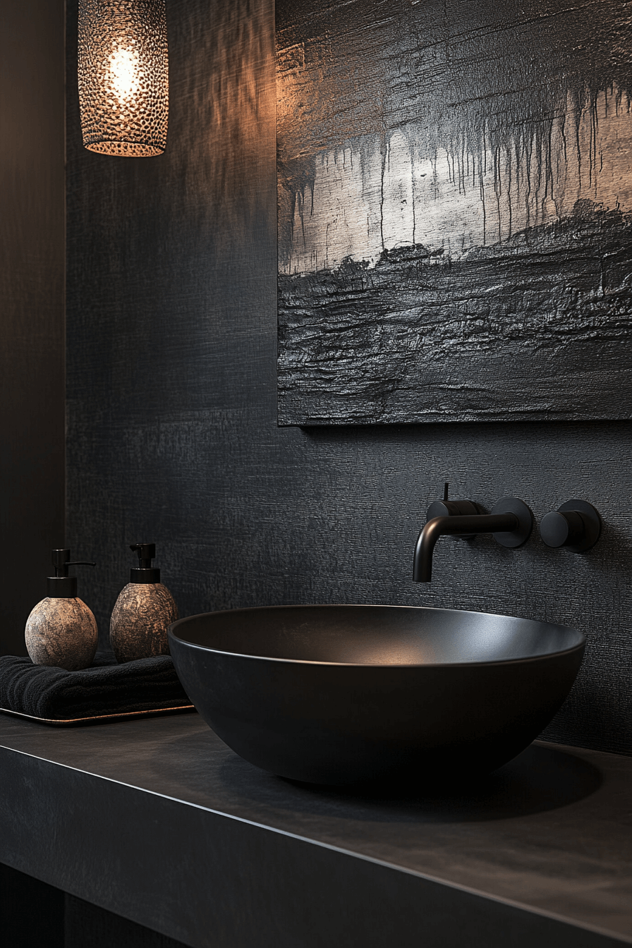 moody powder room