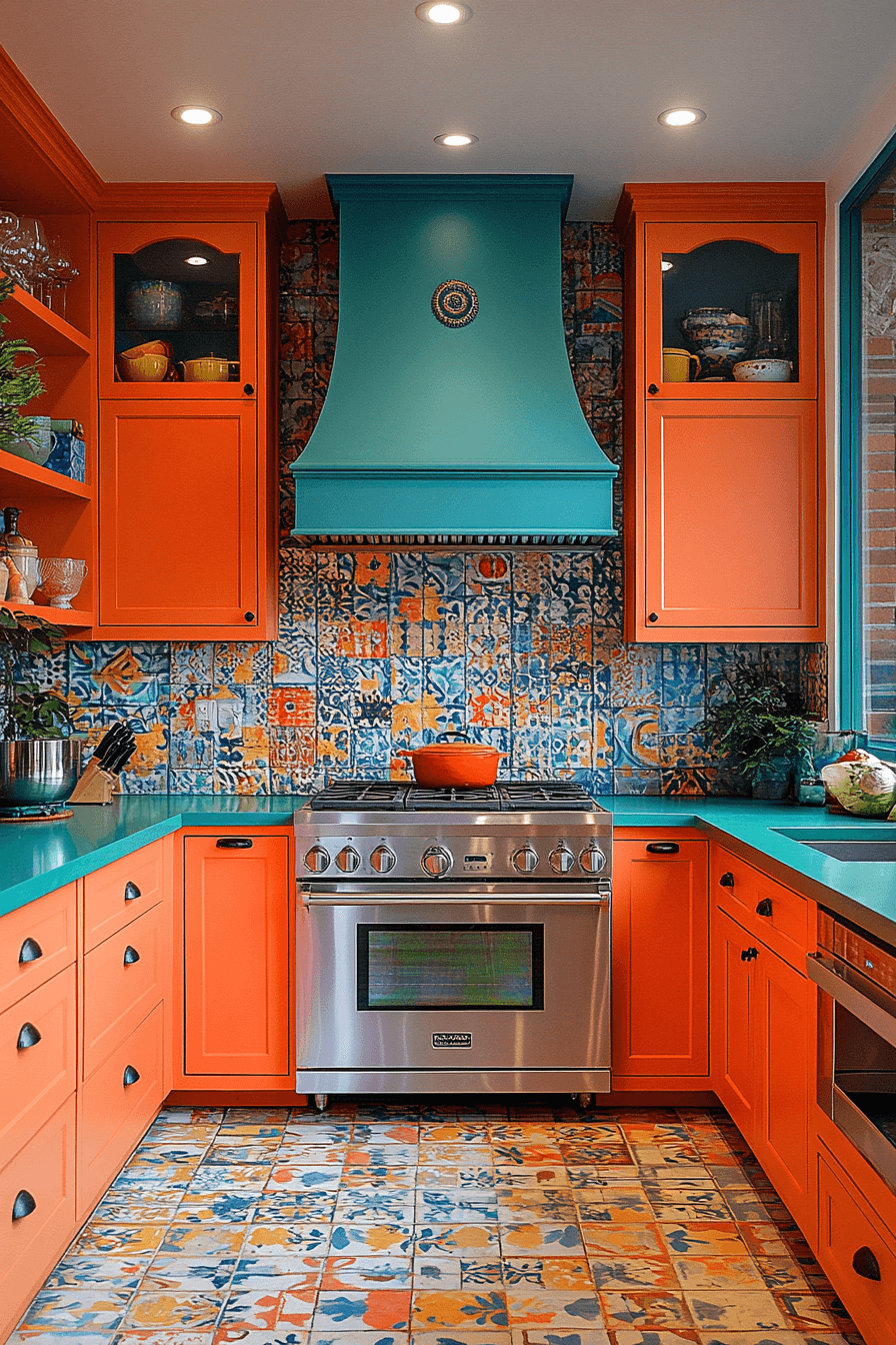 terracotta kitchen cabinets