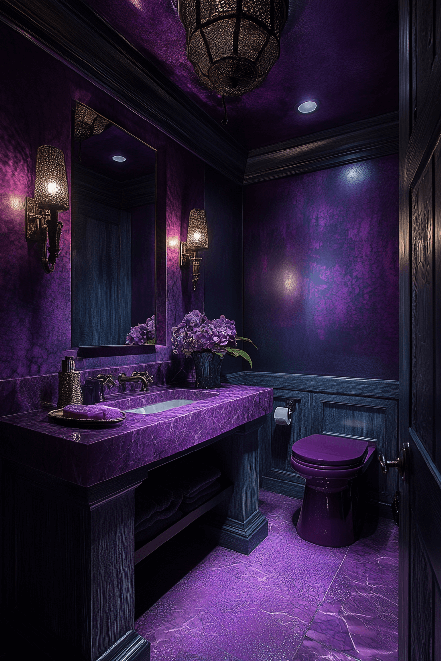 moody powder room