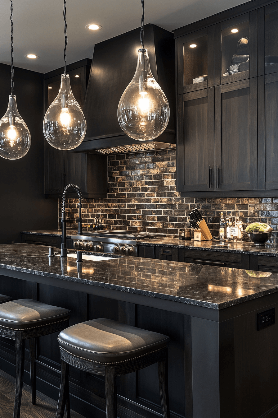 brick backsplash kitchen