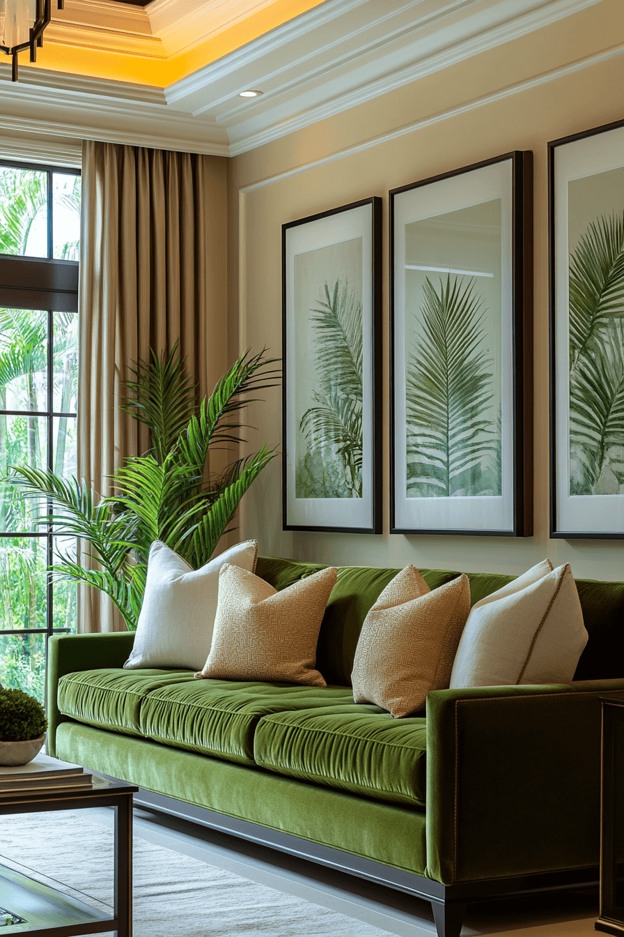 olive green couch living room ideas