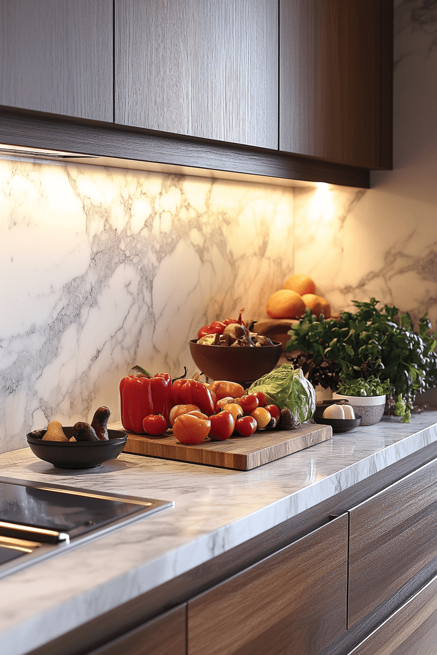 marble backsplash