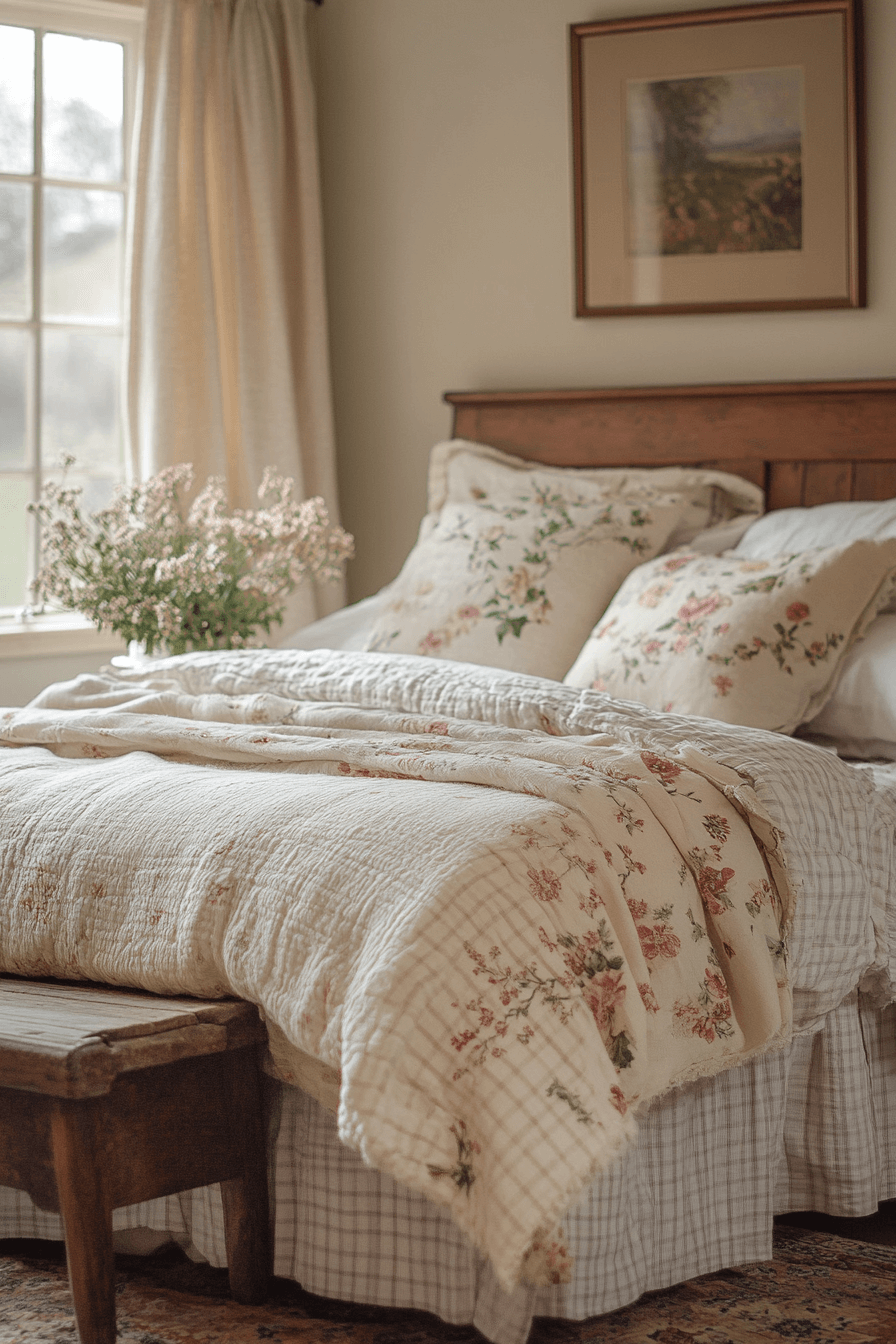 vintage farmhouse bedroom