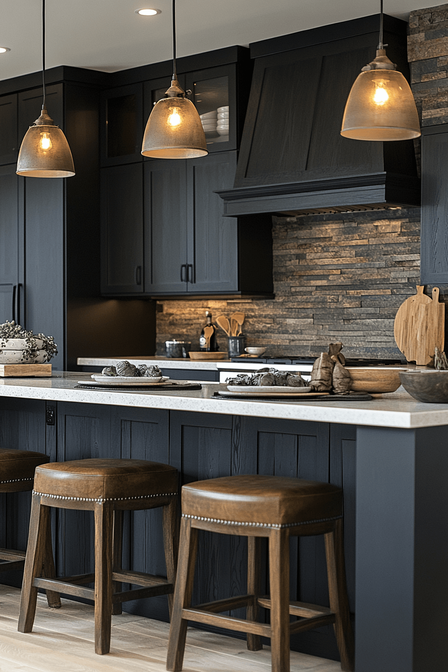 charcoal kitchen cabinets