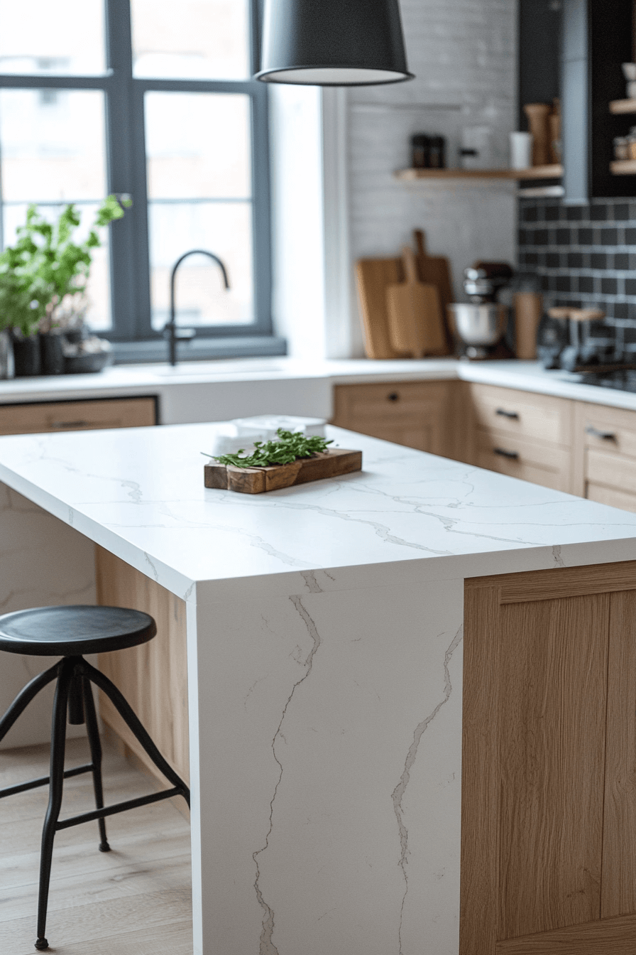 white marble countertops