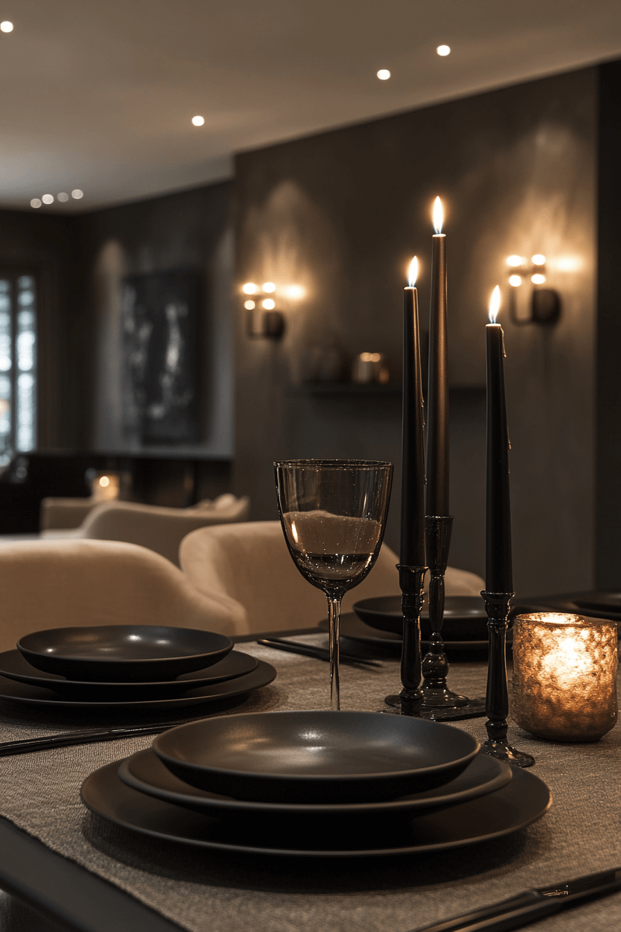 moody dining room