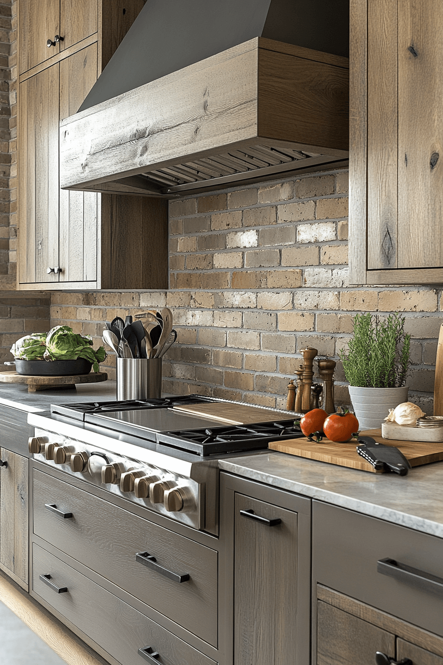 brick backsplash kitchen