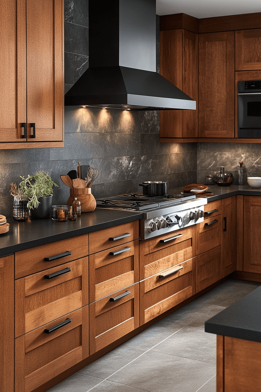 red oak kitchen cabinets
