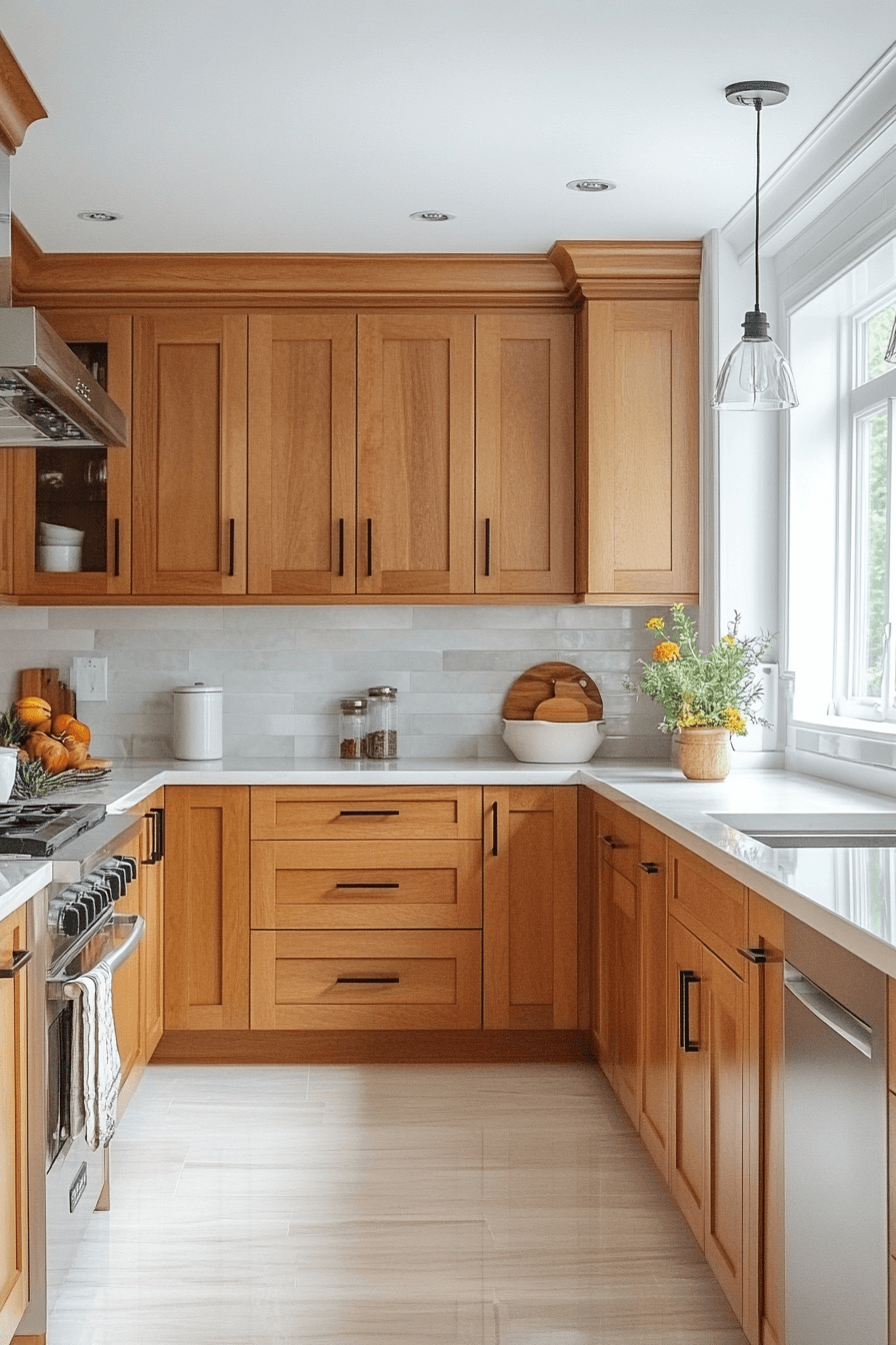 light maple kitchen cabinets