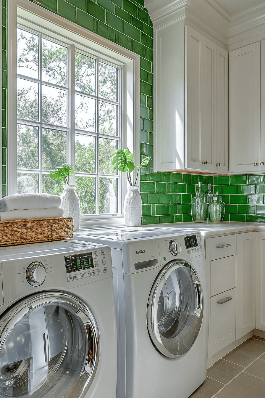 green laundry room