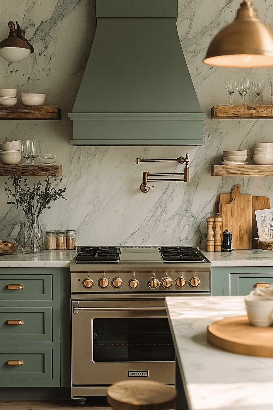 olive green kitchen cabinets
