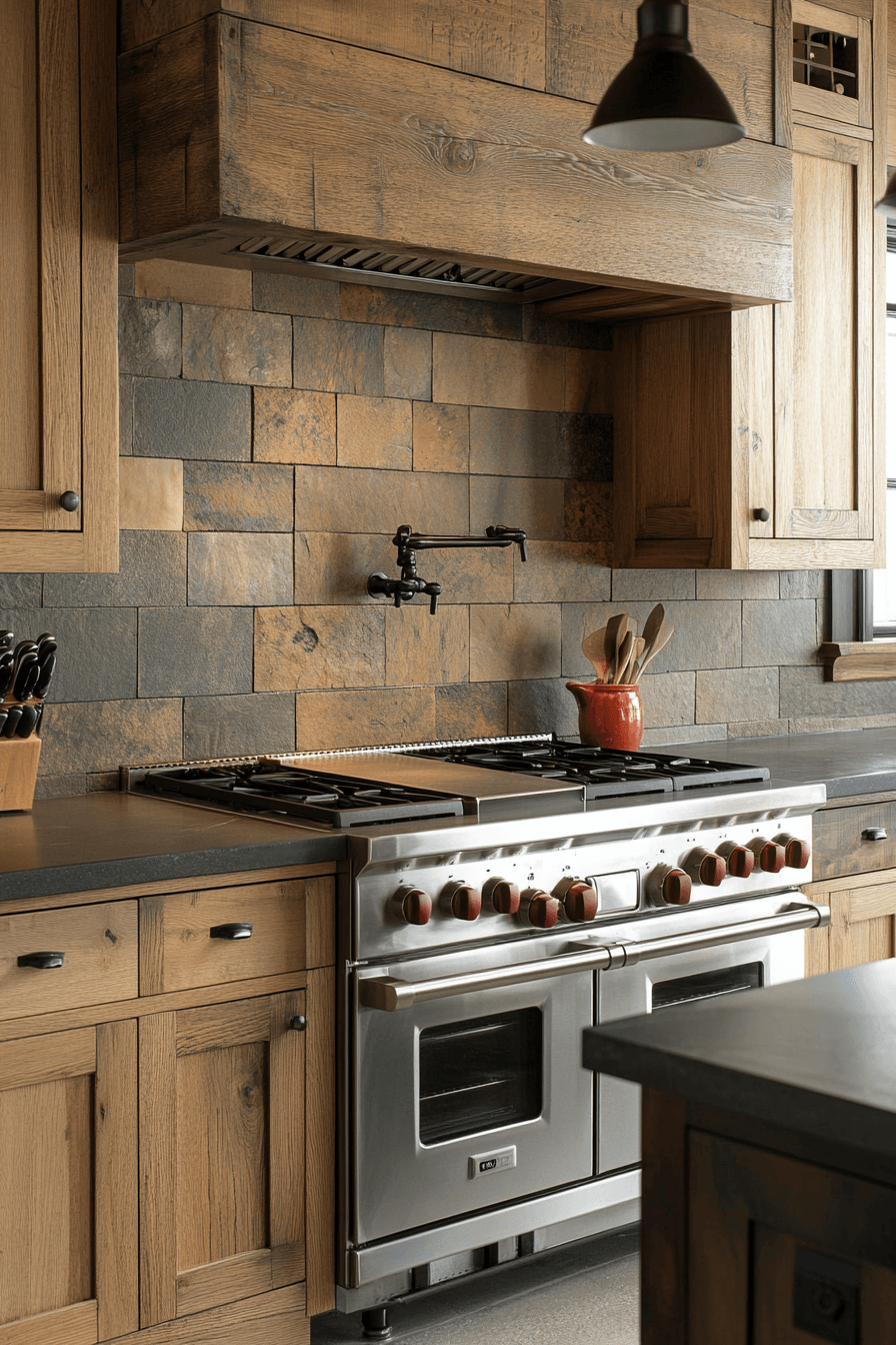 rustic kitchen backsplash