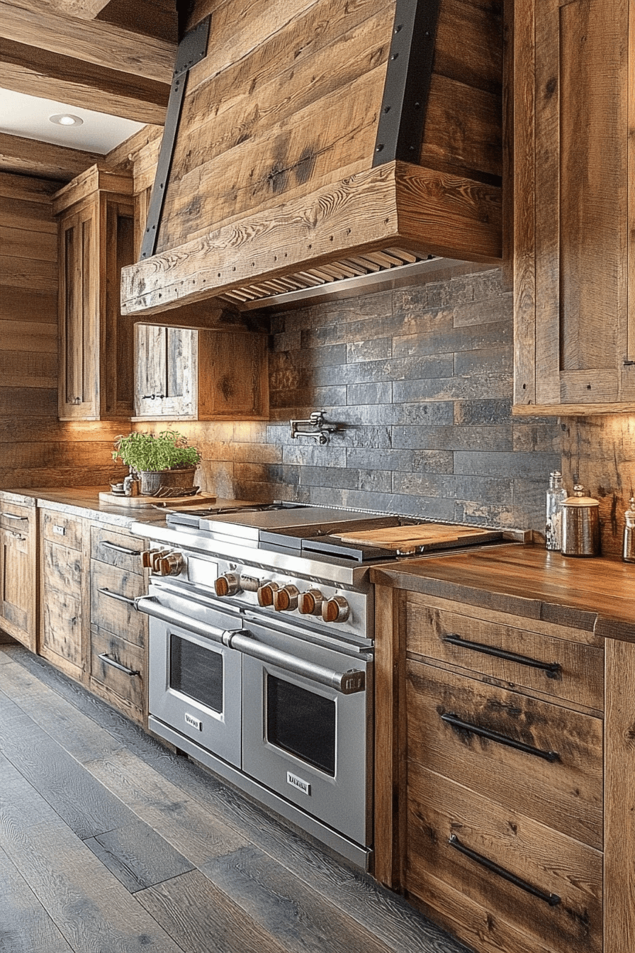 warm wood kitchen cabinets