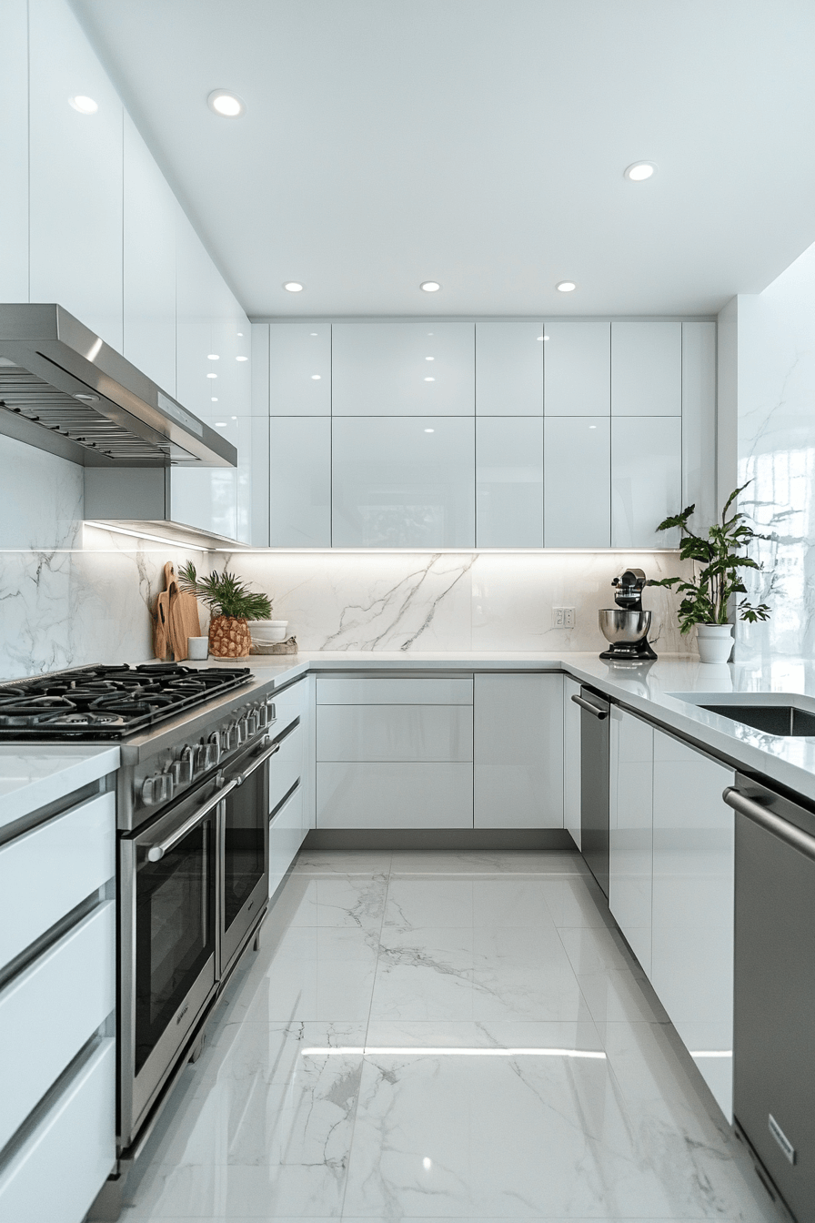 high gloss kitchen cabinets
