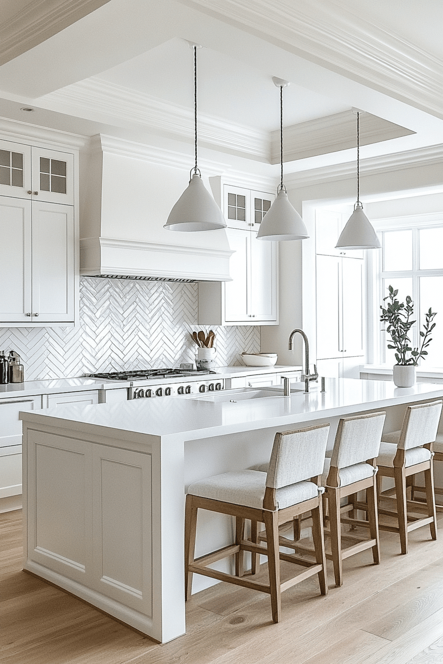 herringbone backsplash