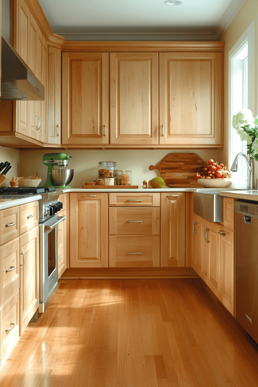natural maple kitchen cabinets