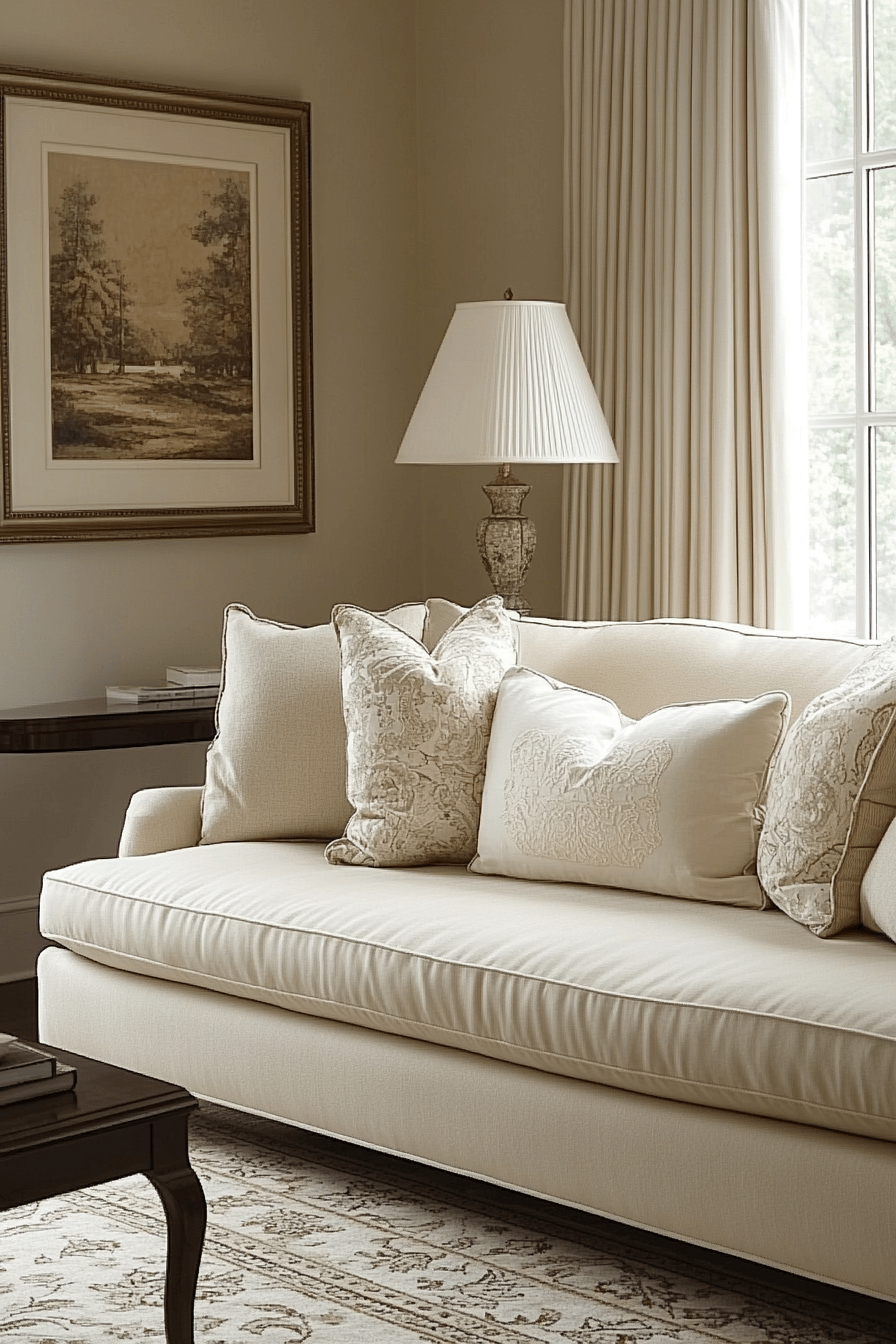 beige couch living room