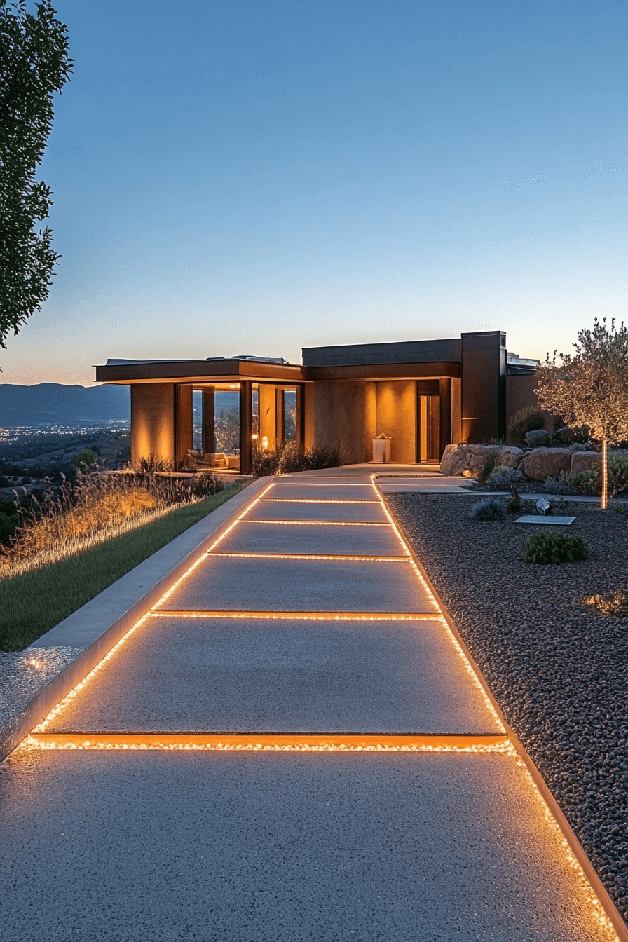 driveway entry landscaping