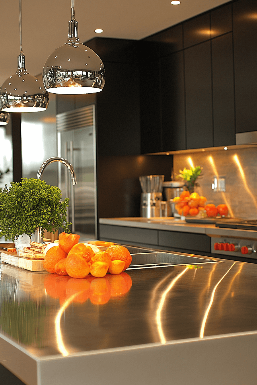 stainless steel kitchen countertops