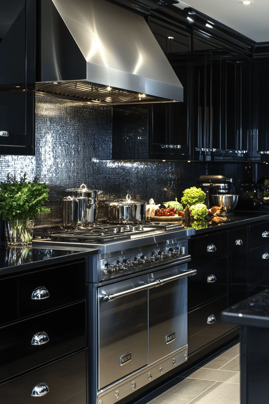 high gloss kitchen cabinets