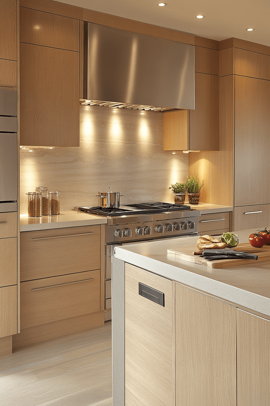 light maple kitchen cabinets