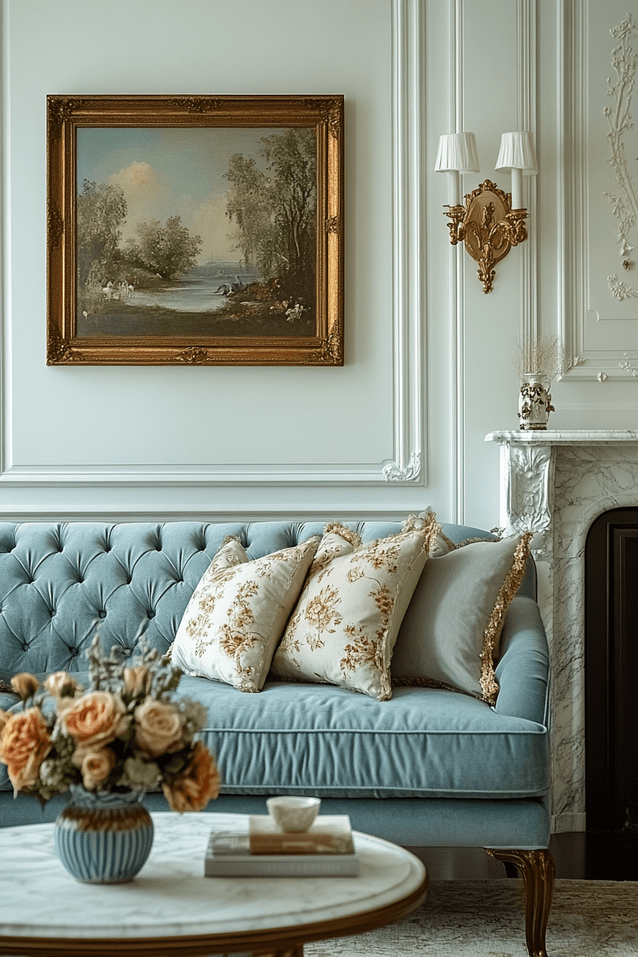 teal couch living room