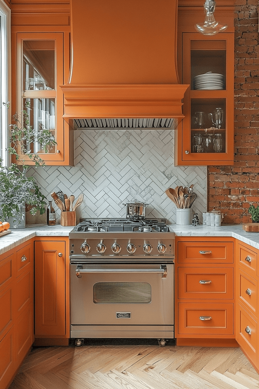 terracotta kitchen cabinets
