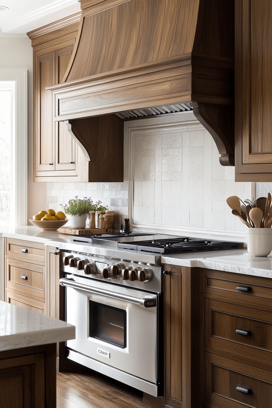 dark walnut kitchen cabinets