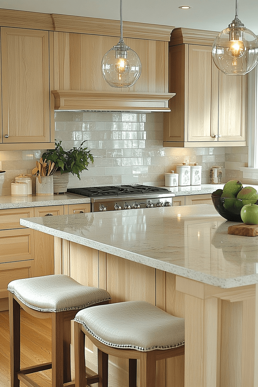 light maple kitchen cabinets