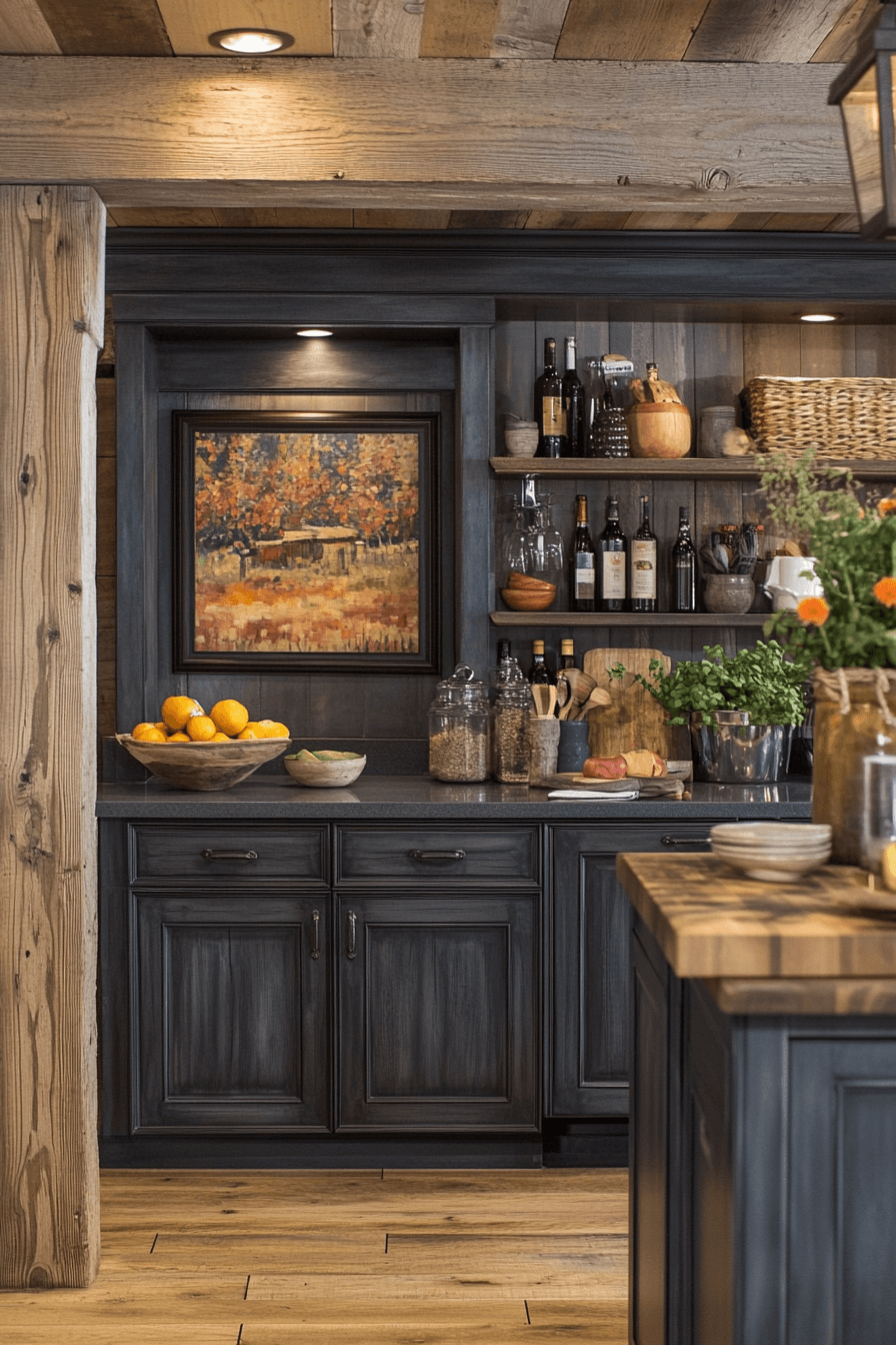 charcoal gray kitchen cabinets