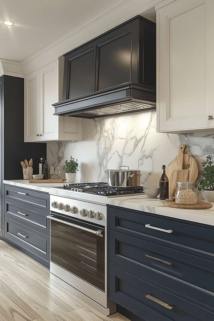 white marble countertops