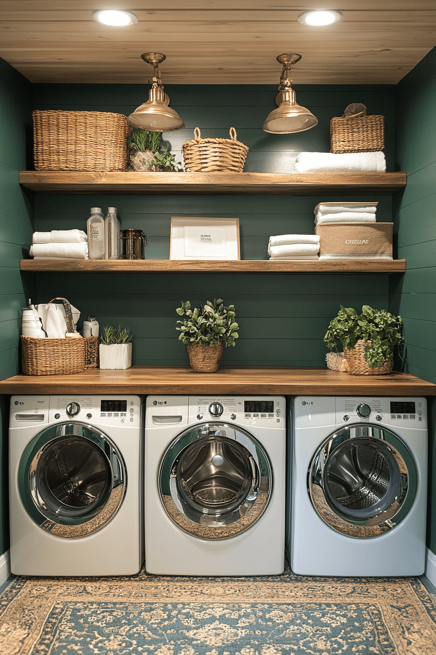 green laundry room