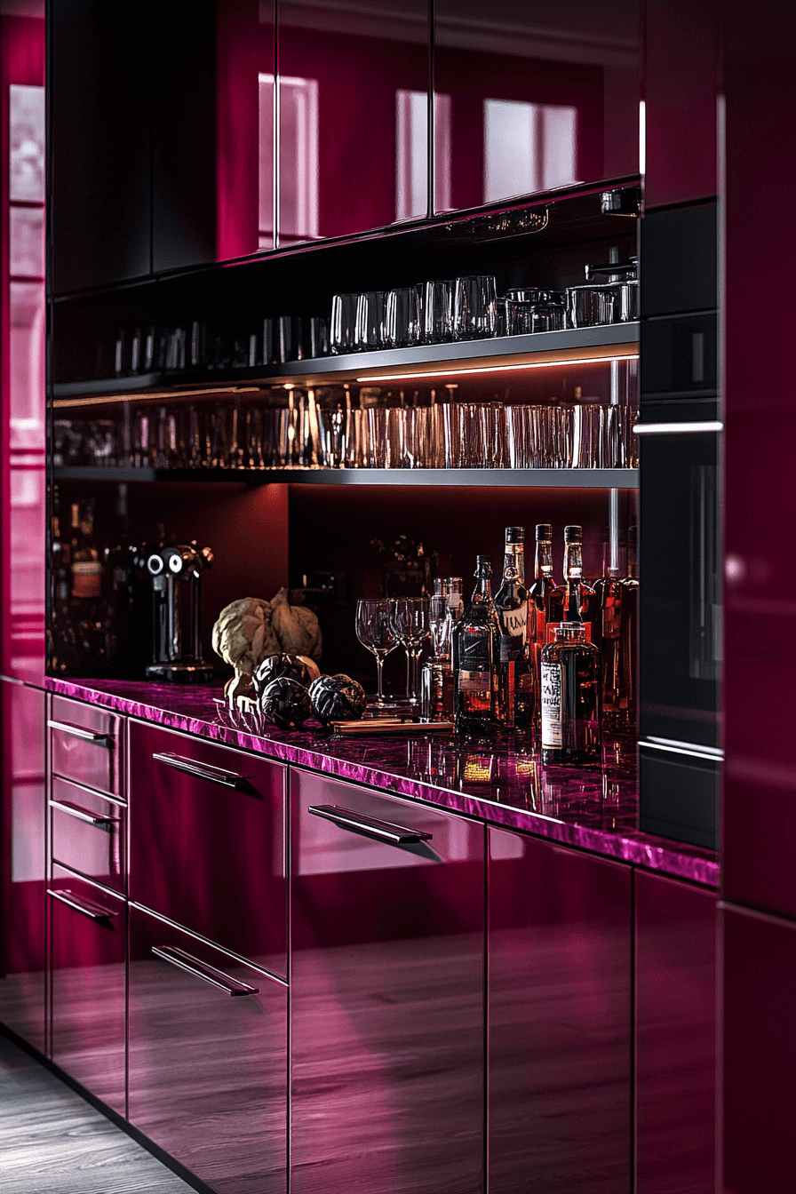 high gloss kitchen cabinets