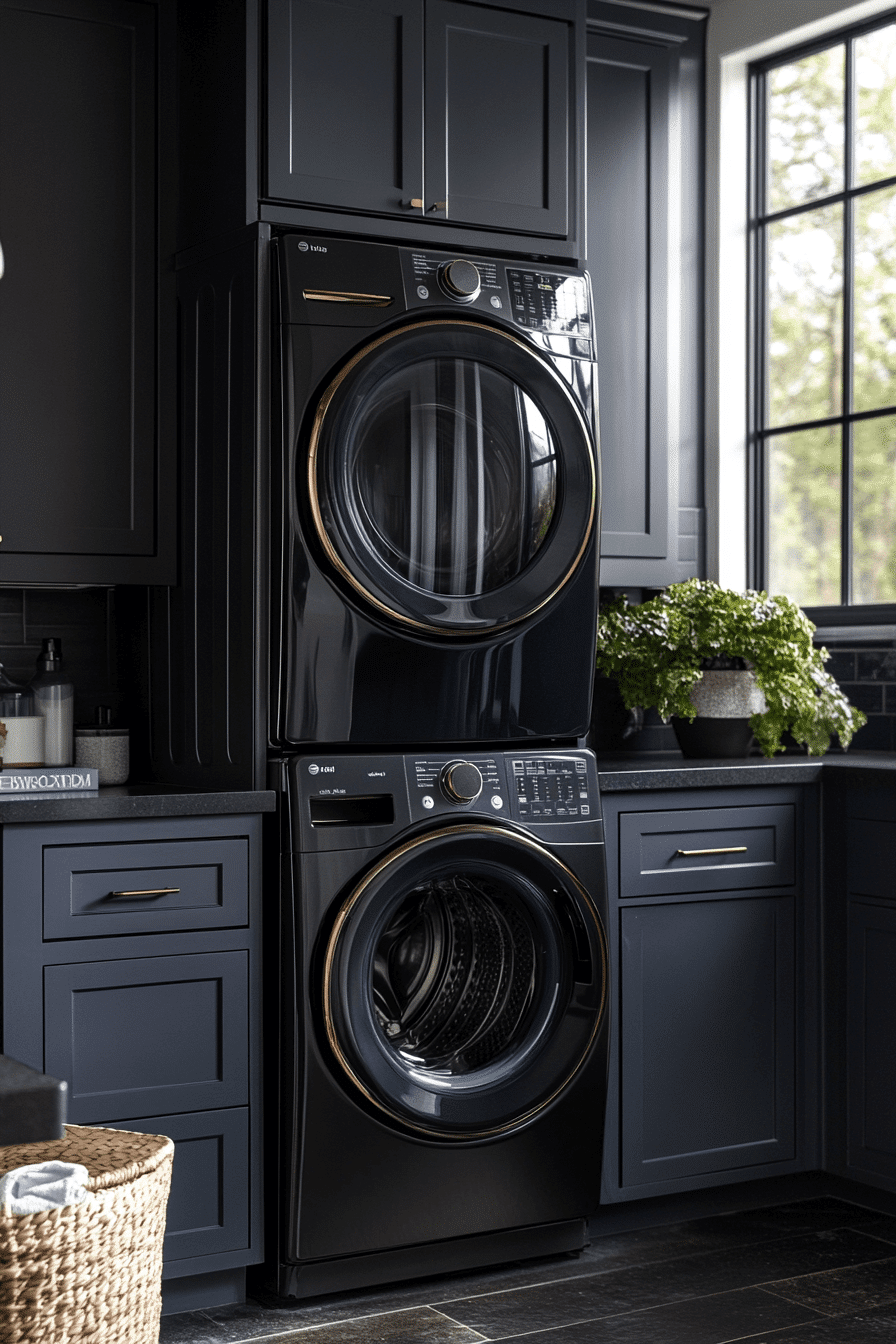 blue laundry room