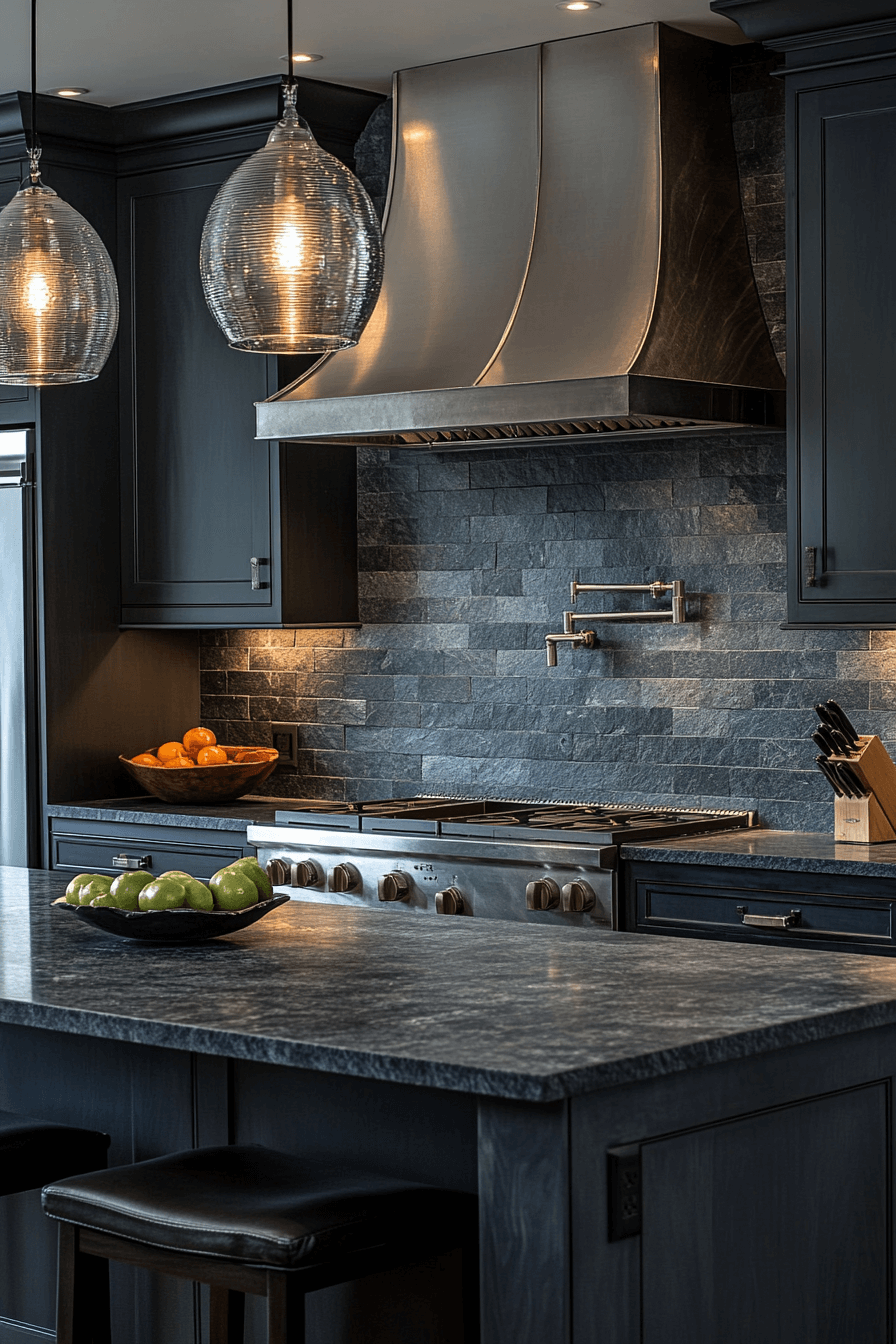 stone backsplash kitchen