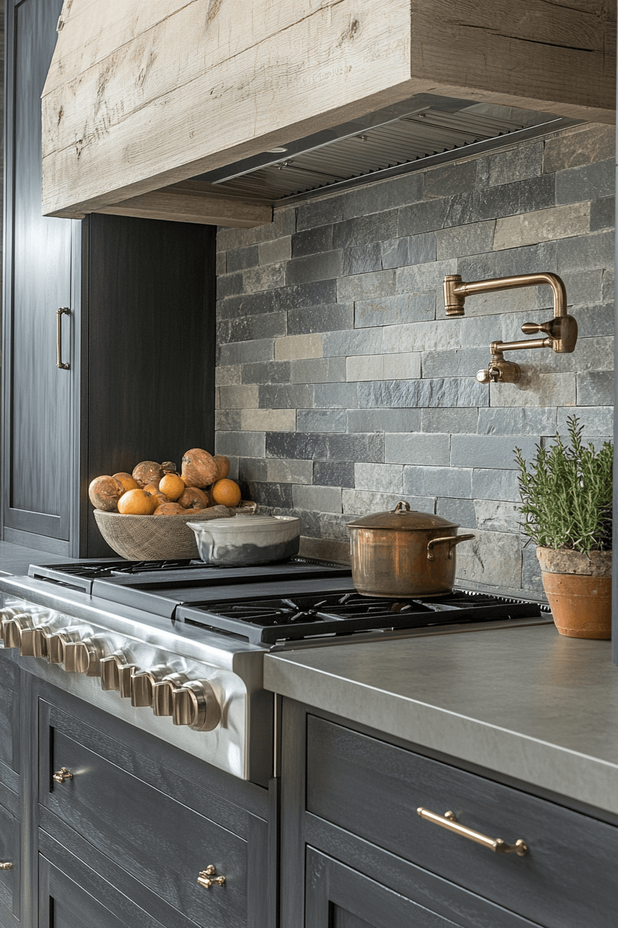 rustic kitchen backsplash