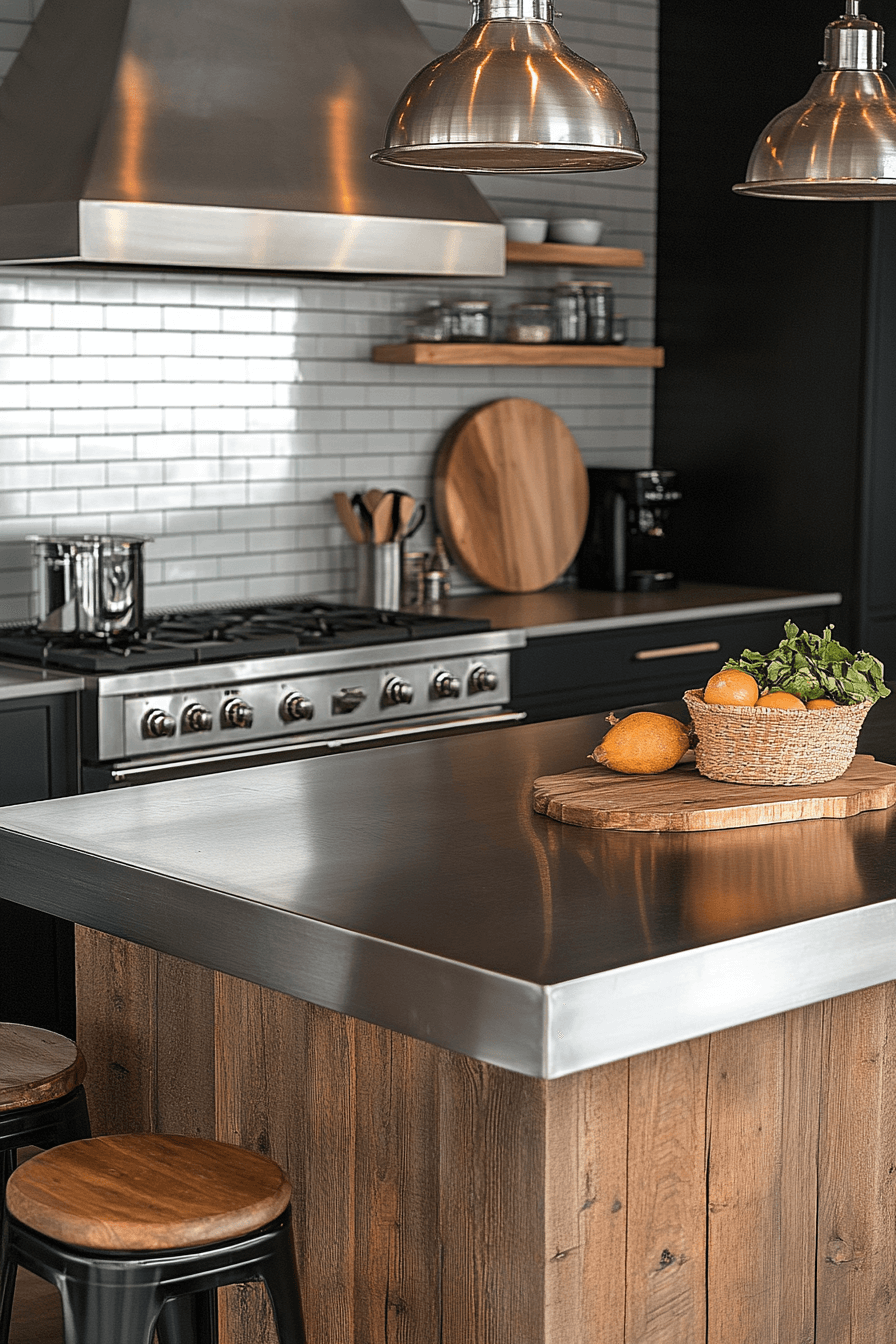 stainless steel kitchen countertops