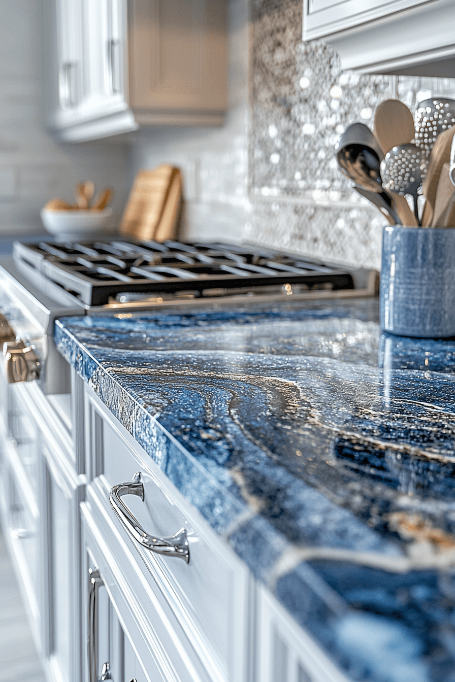blue granite countertops