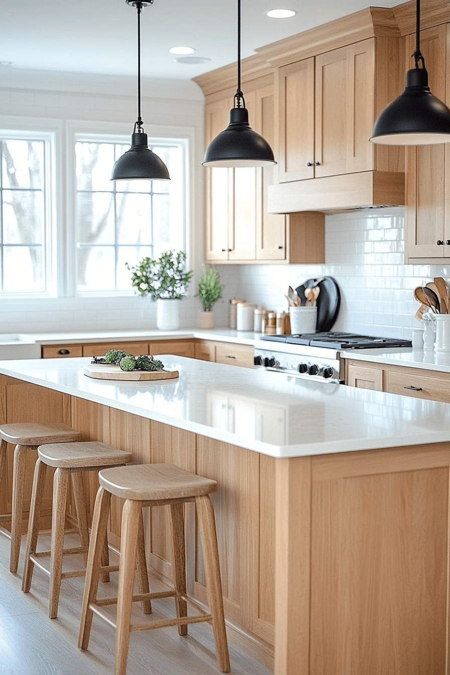 natural maple kitchen cabinets