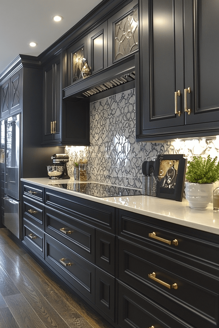 charcoal kitchen cabinets