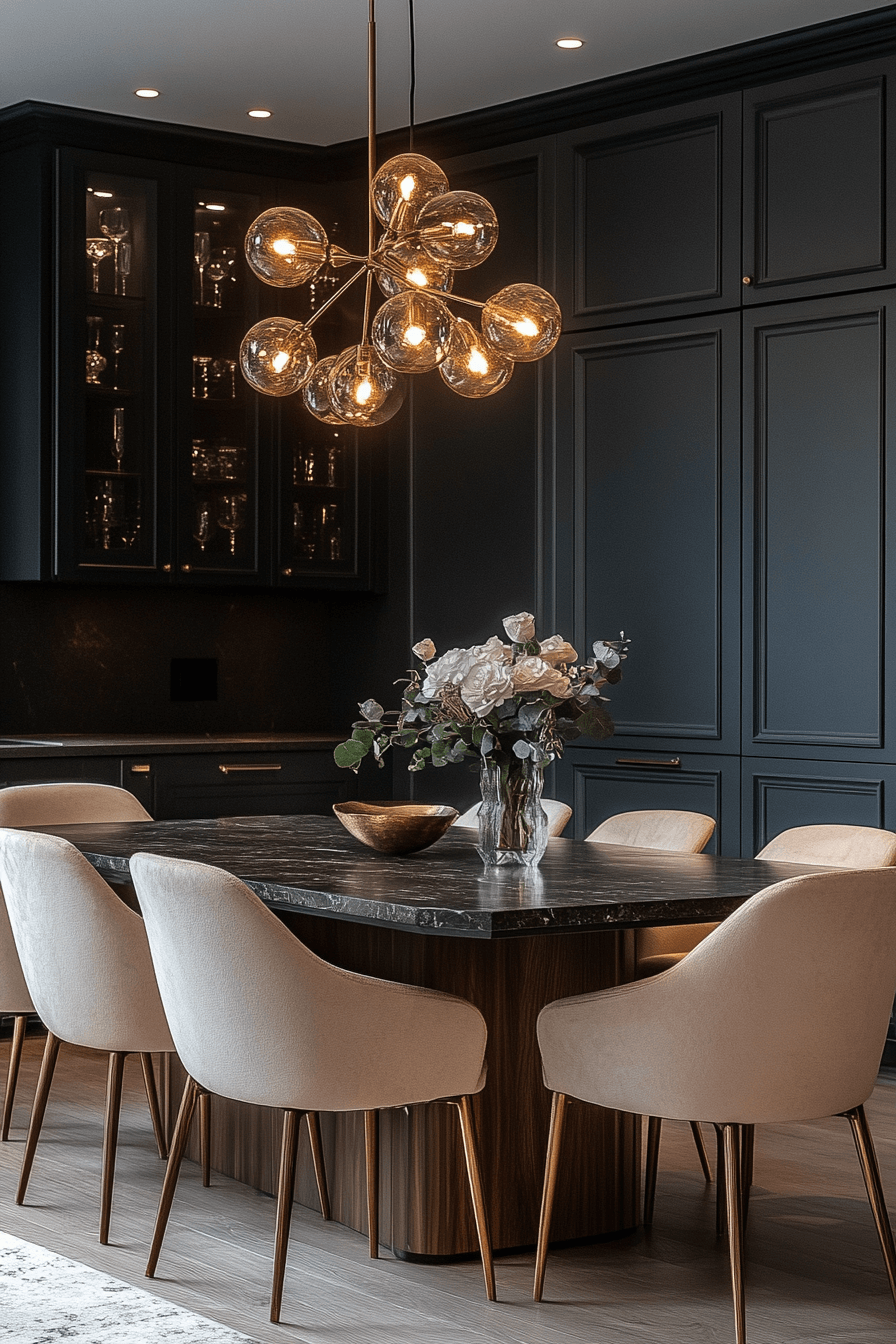 moody dining room