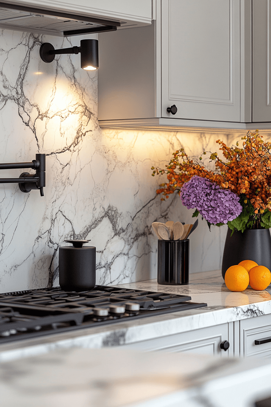 marble backsplash