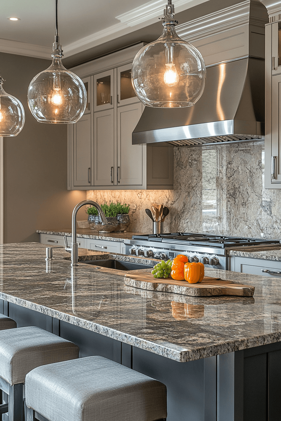 brown granite countertops
