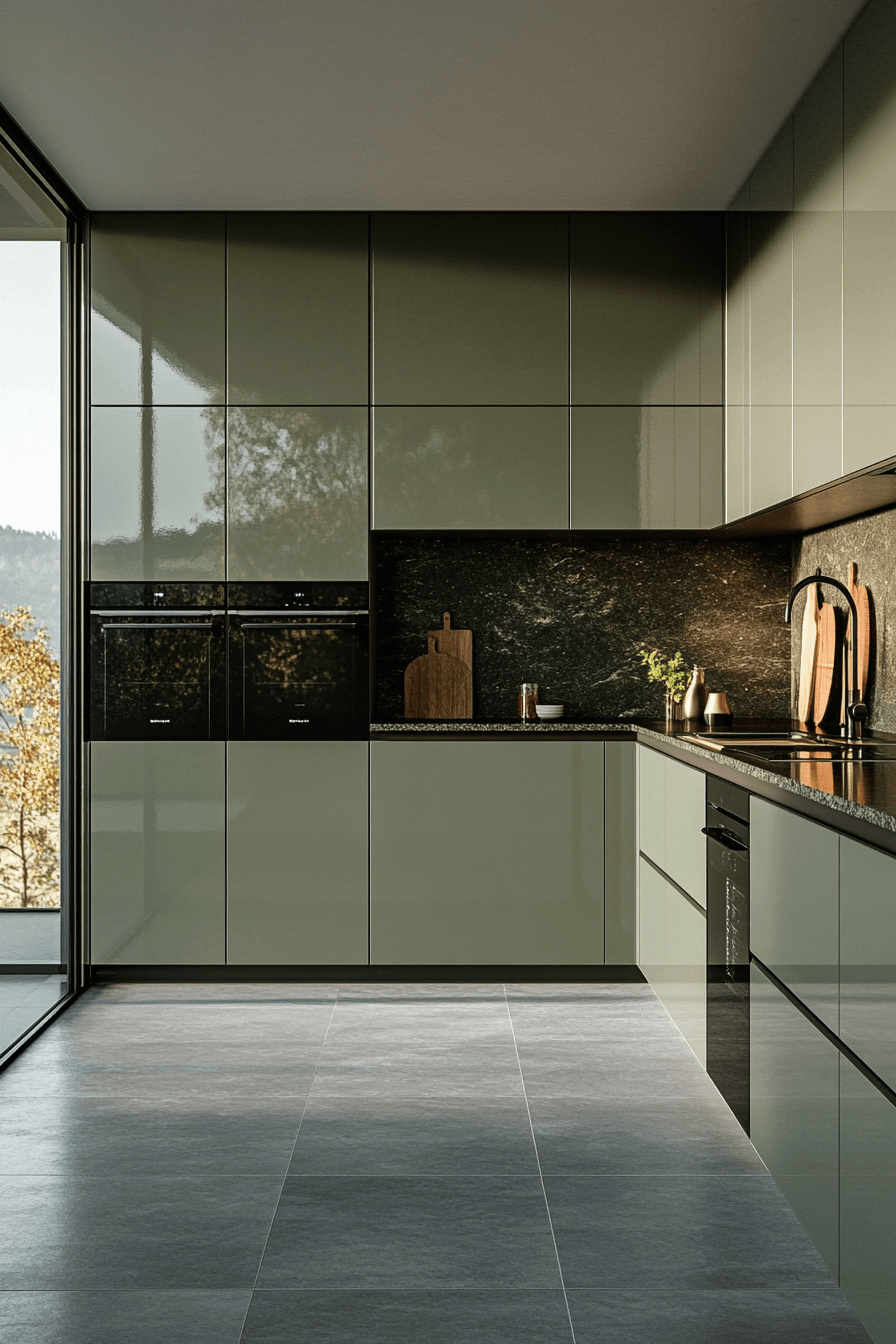 clary sage kitchen cabinets
