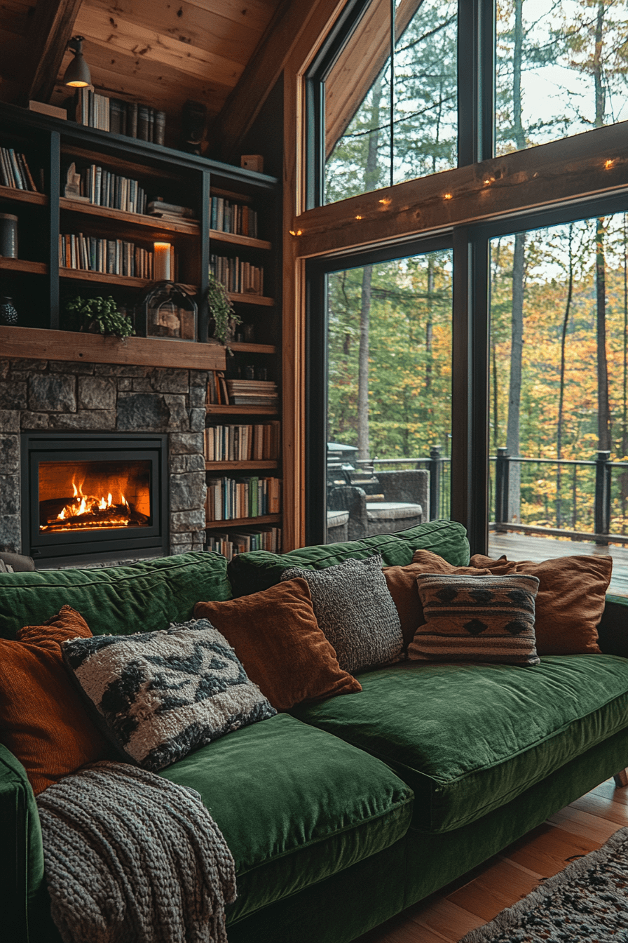 olive green couch living room ideas