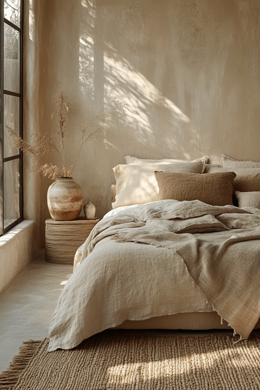 cozy earthy bedroom