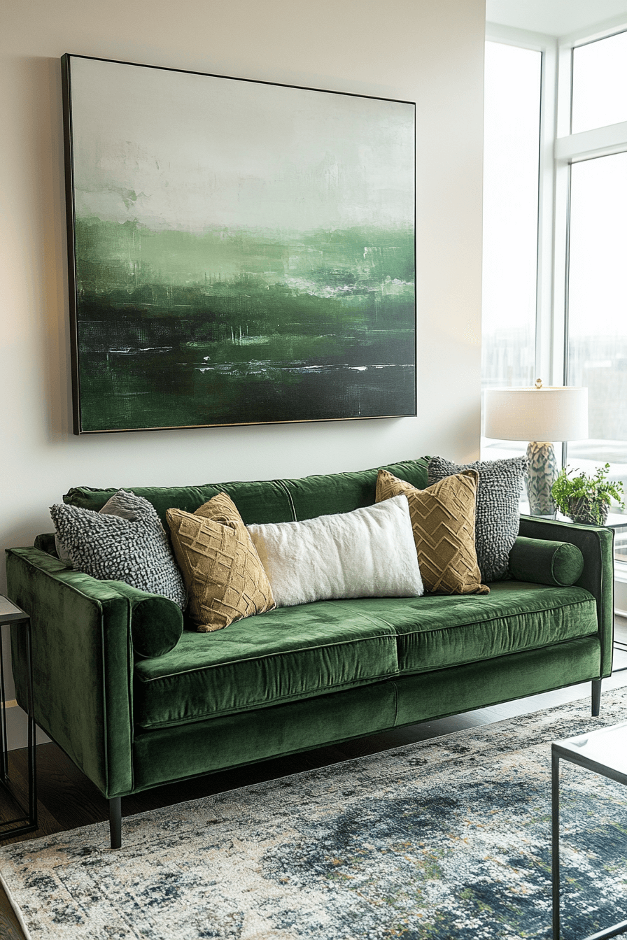 olive green couch living room ideas