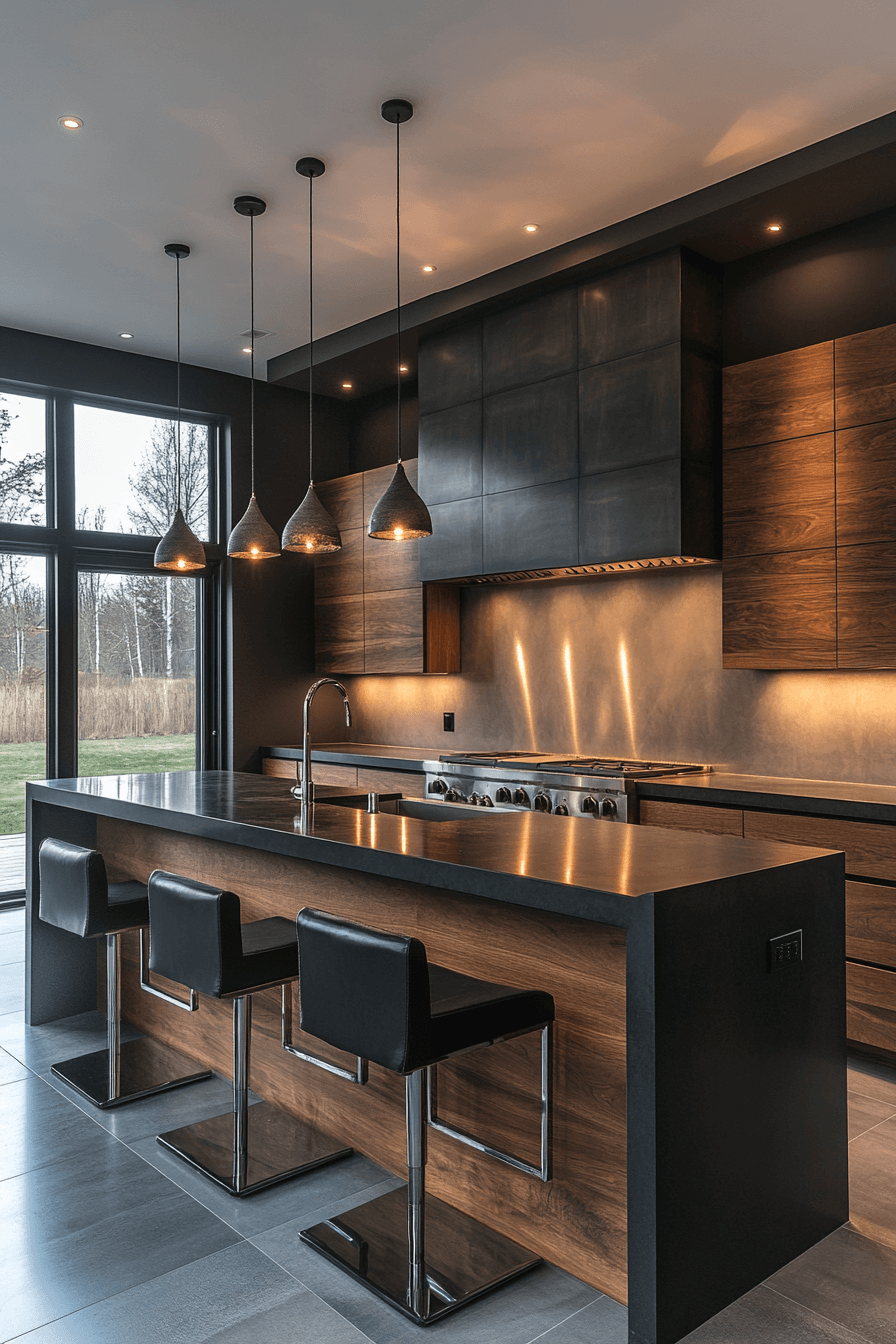 dark oak kitchen cabinets
