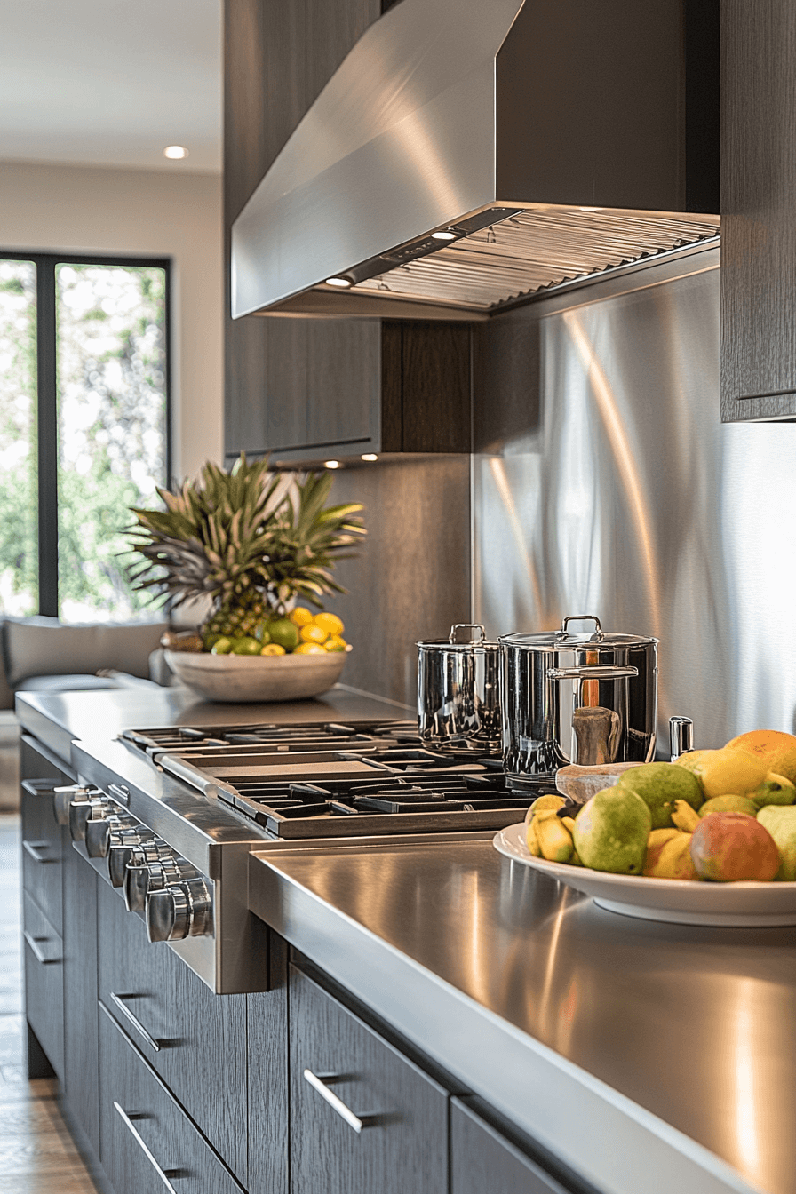 stainless steel kitchen countertops